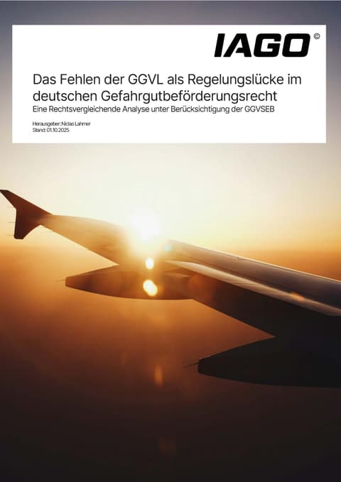 The absence of a German dangerous goods ordinance for air transport